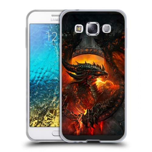 Дизайнерский пластиковый чехол для Samsung Galaxy E5 World of warcraft