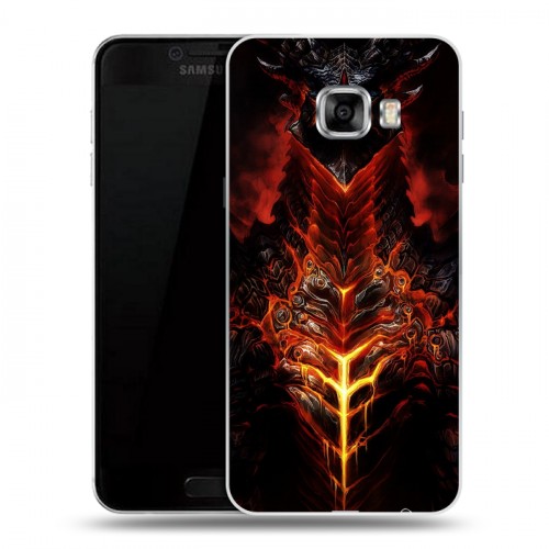 Дизайнерский пластиковый чехол для Samsung Galaxy C5 World of warcraft