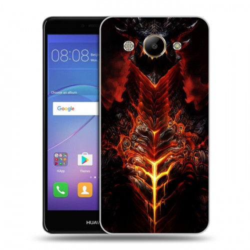 Дизайнерский пластиковый чехол для Huawei Y3 (2017) World of warcraft