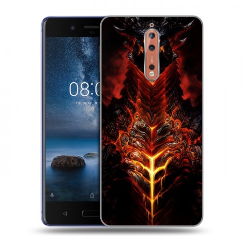 Дизайнерский пластиковый чехол для Nokia 8 World of warcraft