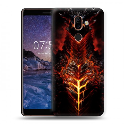 Дизайнерский пластиковый чехол для Nokia 7 Plus World of warcraft