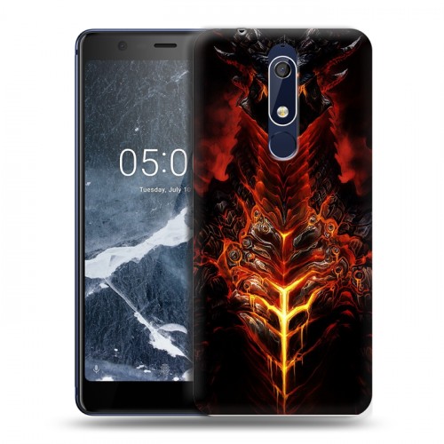 Дизайнерский пластиковый чехол для Nokia 5.1 World of warcraft