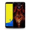 Дизайнерский пластиковый чехол для Samsung Galaxy J6 World of warcraft