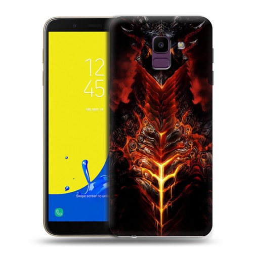 Дизайнерский пластиковый чехол для Samsung Galaxy J6 World of warcraft