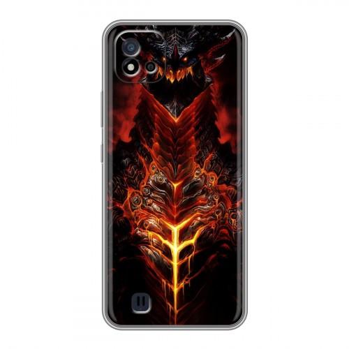 Дизайнерский силиконовый чехол для Realme C20 World of warcraft