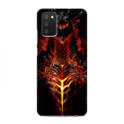 Дизайнерский силиконовый с усиленными углами чехол для Samsung Galaxy A03s World of warcraft