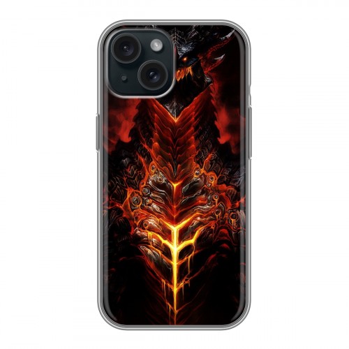 Дизайнерский силиконовый чехол для Iphone 15 World of warcraft