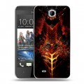 Дизайнерский пластиковый чехол для HTC Desire 300 World of warcraft