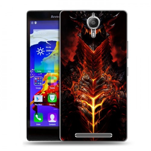 Дизайнерский пластиковый чехол для Lenovo P90 World of warcraft