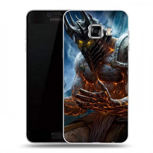 Дизайнерский пластиковый чехол для Samsung Galaxy C5 World of warcraft