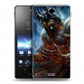 Дизайнерский пластиковый чехол для Sony Xperia TX World of warcraft