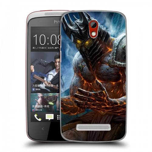 Дизайнерский пластиковый чехол для HTC Desire 500 World of warcraft