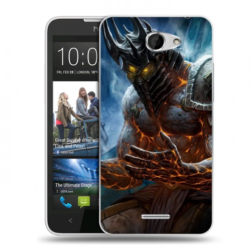 Дизайнерский пластиковый чехол для HTC Desire 516 World of warcraft