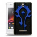 Дизайнерский пластиковый чехол для Sony Xperia E World of warcraft