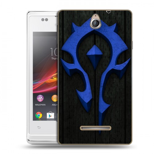 Дизайнерский пластиковый чехол для Sony Xperia E World of warcraft