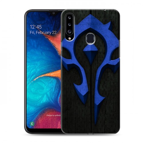 Дизайнерский пластиковый чехол для Samsung Galaxy A20s World of warcraft