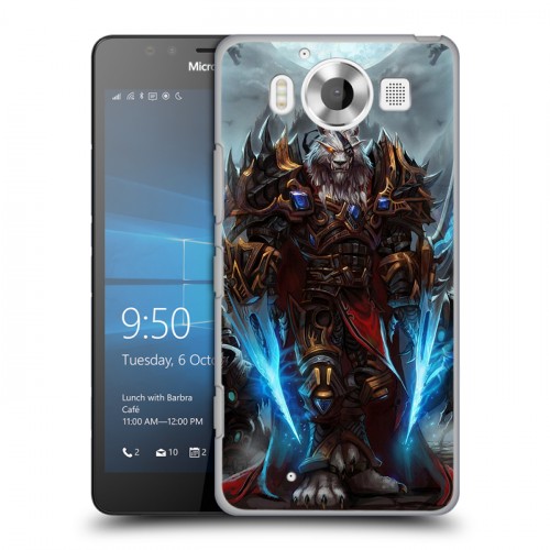 Дизайнерский пластиковый чехол для Microsoft Lumia 950 World of warcraft