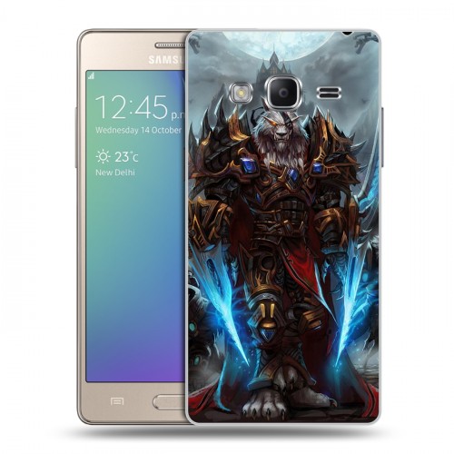 Дизайнерский пластиковый чехол для Samsung Z3 World of warcraft