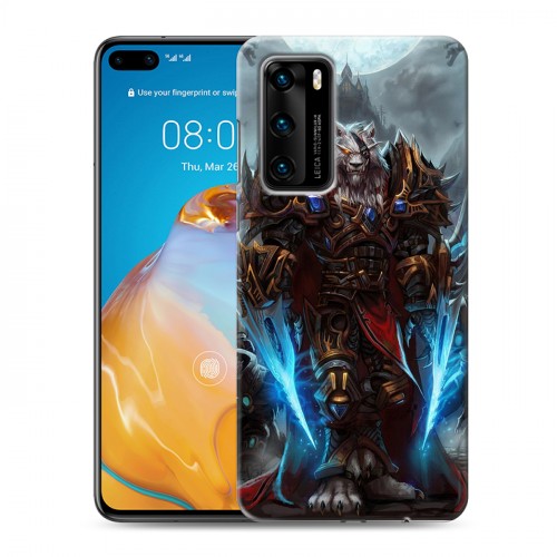 Дизайнерский силиконовый с усиленными углами чехол для Huawei P40 World of warcraft