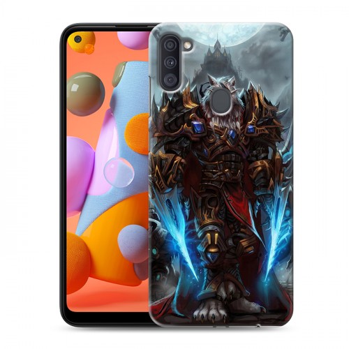 Дизайнерский силиконовый с усиленными углами чехол для Samsung Galaxy A11 World of warcraft