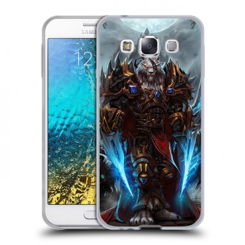 Дизайнерский пластиковый чехол для Samsung Galaxy E5 World of warcraft