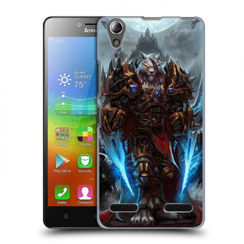 Дизайнерский пластиковый чехол для Lenovo A6000 World of warcraft