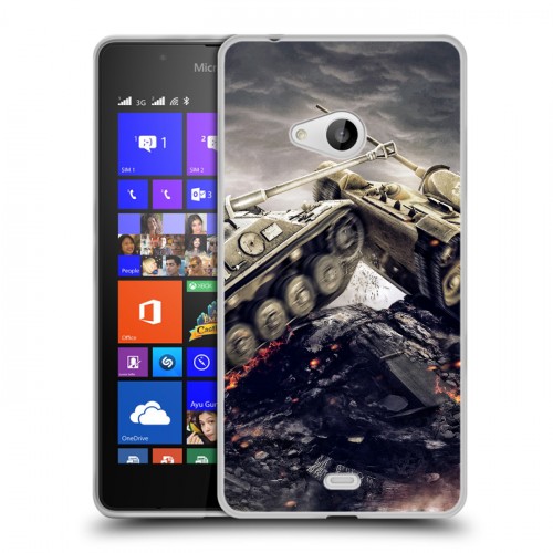 Дизайнерский пластиковый чехол для Microsoft Lumia 540 Танки