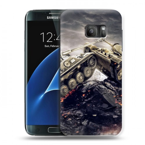 Дизайнерский силиконовый с усиленными углами чехол для Samsung Galaxy S7 Танки