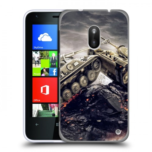 Дизайнерский пластиковый чехол для Nokia Lumia 620 Танки