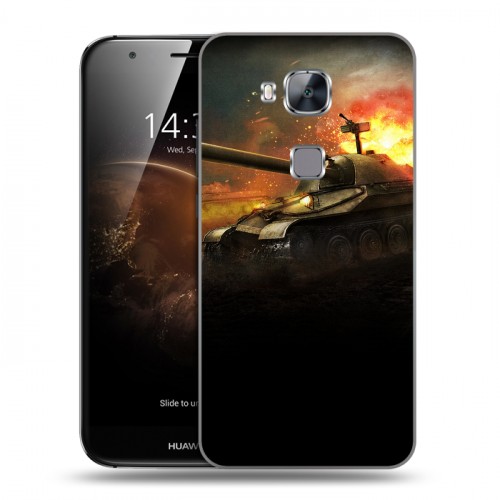 Дизайнерский силиконовый чехол для Huawei G8 Танки