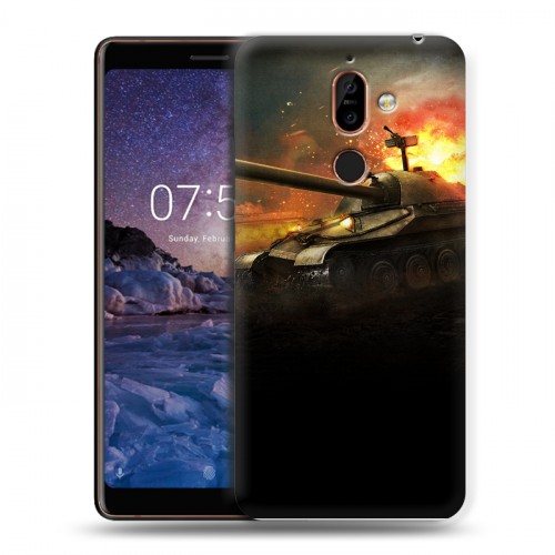 Дизайнерский пластиковый чехол для Nokia 7 Plus Танки