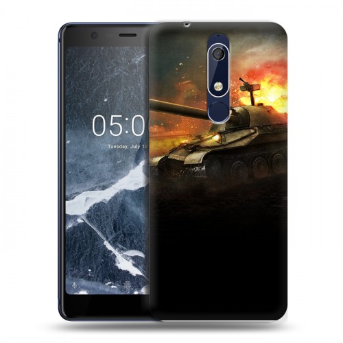 Дизайнерский пластиковый чехол для Nokia 5.1 Танки