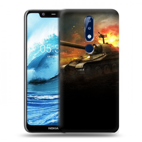 Дизайнерский пластиковый чехол для Nokia 5.1 Plus Танки