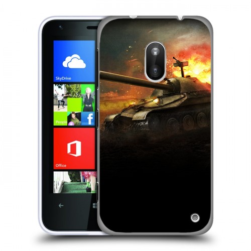 Дизайнерский силиконовый чехол для Nokia Lumia 620 Танки