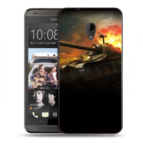 Дизайнерский пластиковый чехол для HTC Desire 700 Танки