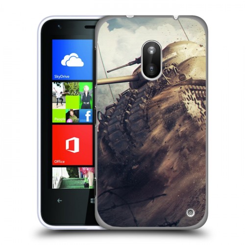 Дизайнерский пластиковый чехол для Nokia Lumia 620 Танки
