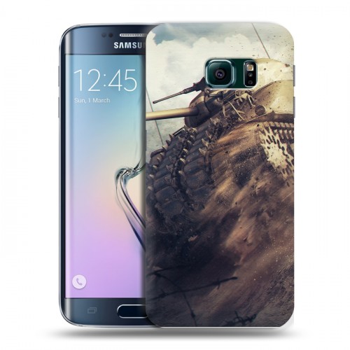 Дизайнерский пластиковый чехол для Samsung Galaxy S6 Edge Танки