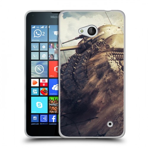 Дизайнерский пластиковый чехол для Microsoft Lumia 640 Танки