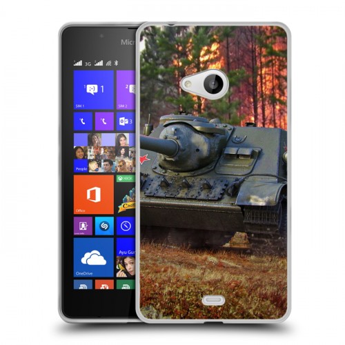 Дизайнерский пластиковый чехол для Microsoft Lumia 540 Танки