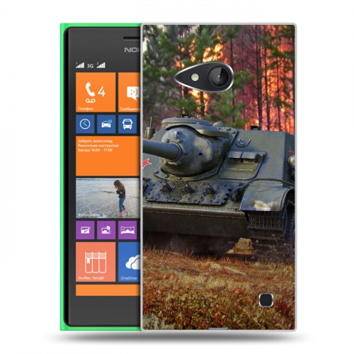 Дизайнерский пластиковый чехол для Nokia Lumia 730/735 Танки