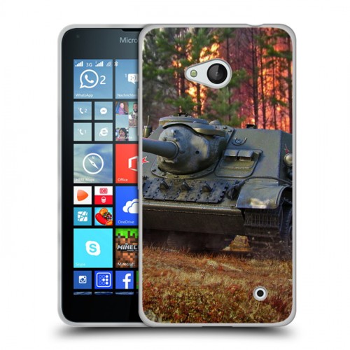 Дизайнерский пластиковый чехол для Microsoft Lumia 640 Танки