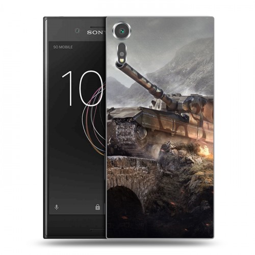 Дизайнерский пластиковый чехол для Sony Xperia XZs Танки