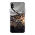 Дизайнерский силиконовый чехол для Iphone x10 Танки