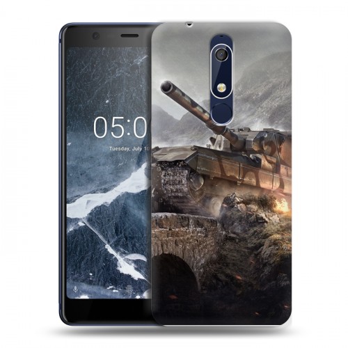 Дизайнерский пластиковый чехол для Nokia 5.1 Танки