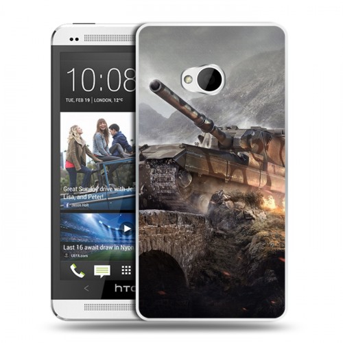 Дизайнерский пластиковый чехол для HTC One (M7) Dual SIM Танки