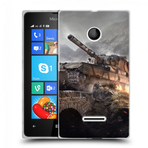 Дизайнерский пластиковый чехол для Microsoft Lumia 435 Танки