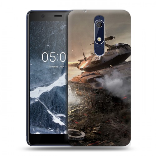 Дизайнерский пластиковый чехол для Nokia 5.1 Танки