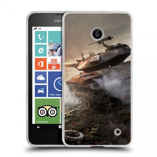 Дизайнерский пластиковый чехол для Nokia Lumia 630/635 Танки