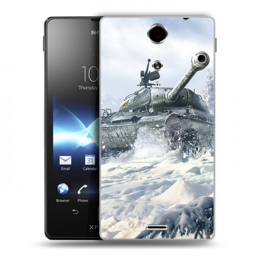 Дизайнерский пластиковый чехол для Sony Xperia TX Танки