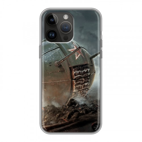 Дизайнерский силиконовый чехол для Iphone 14 Pro Max Танки